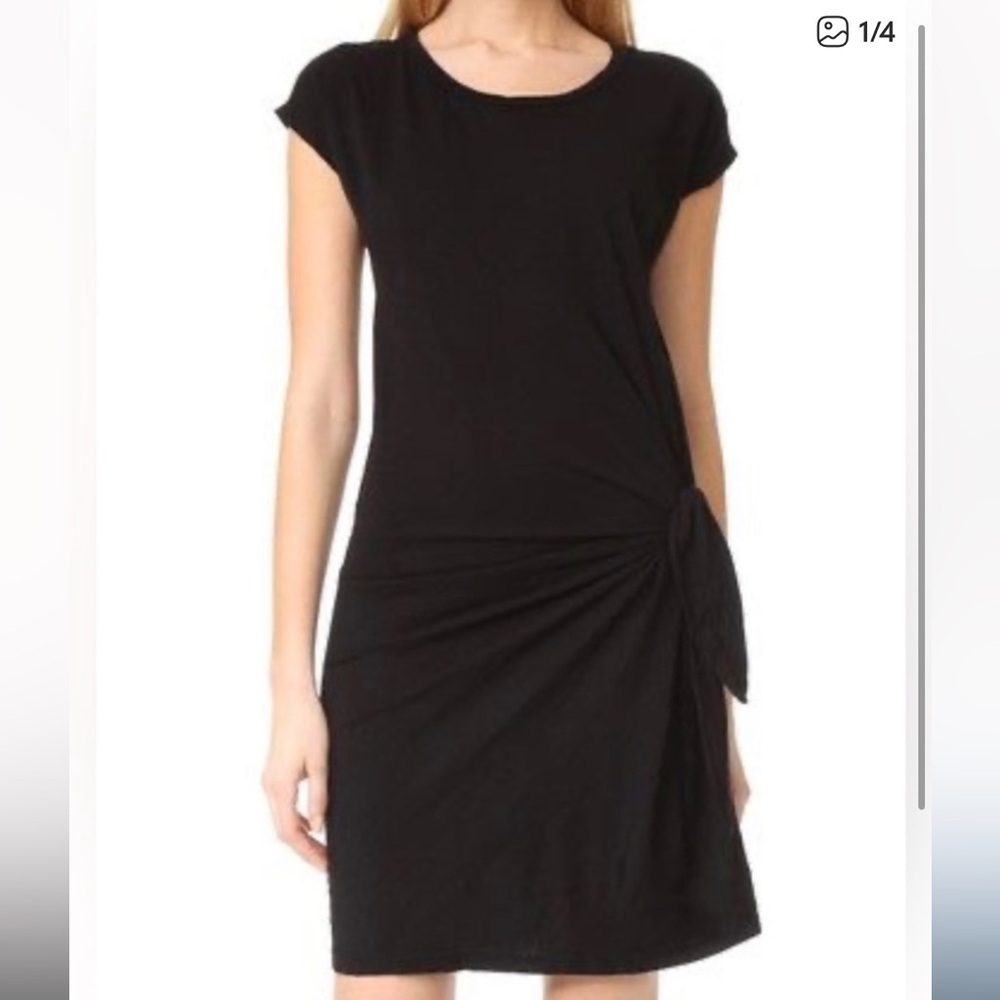 Velvet Gussie Black “vintage slub” crew neck dress